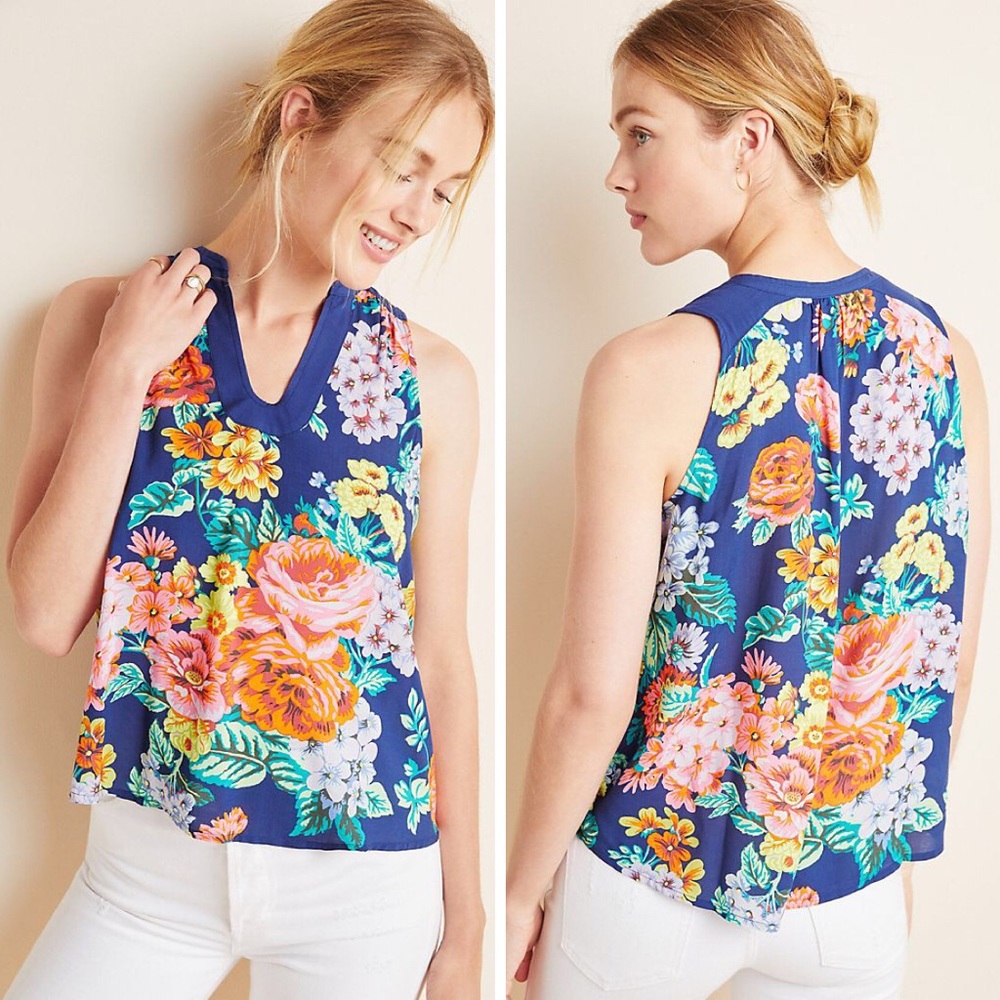 Anthropologie Melange Floral Top 4